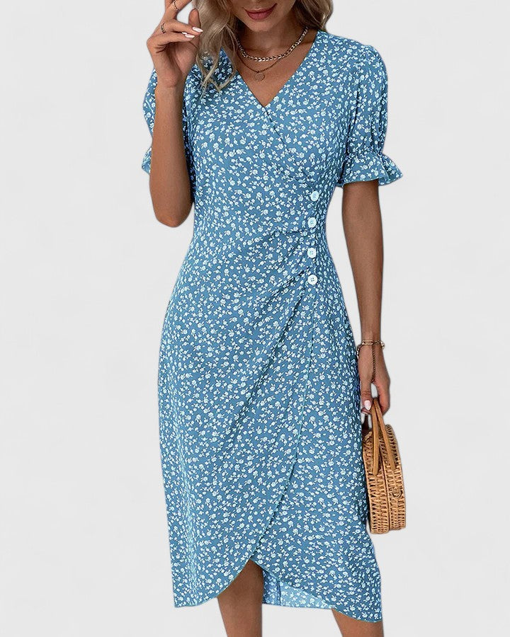 SOPHIA – BLOOM WRAP MIDI DRESS
