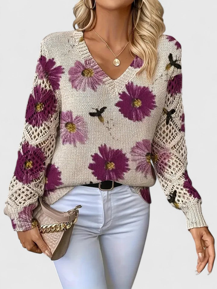 CHARLIE – BLOOMING CHARM KNIT SWEATER