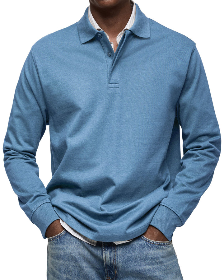 ALJUR - CASUAL LONGSLEEVE POLO