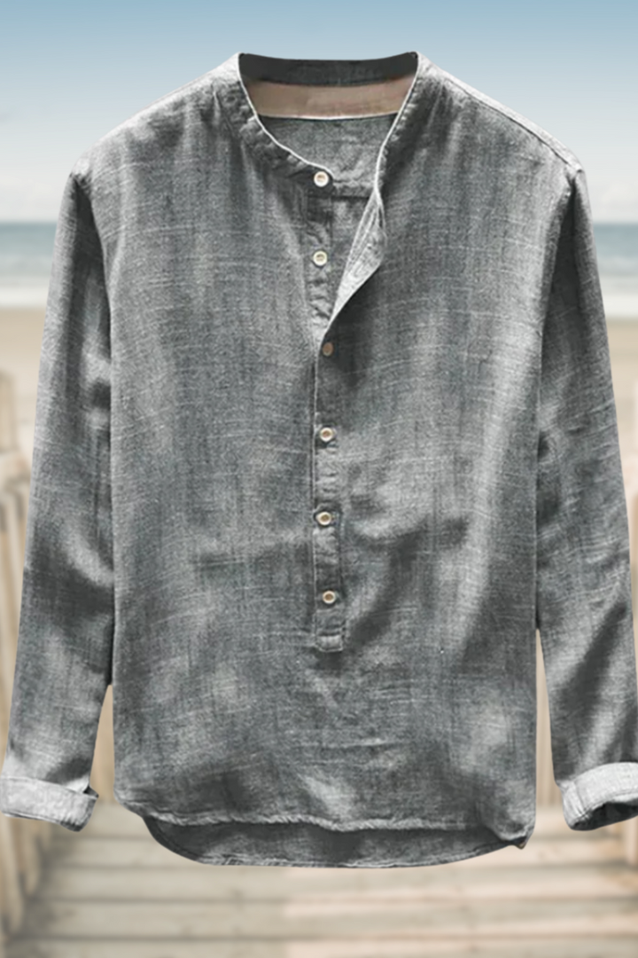 ETHAN – RELAXED MANDARIN COLLAR SHIRT
