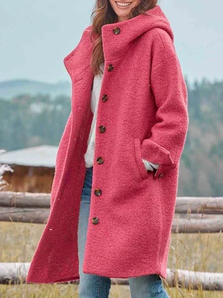JANICE - COZY HOODED TWEED COAT