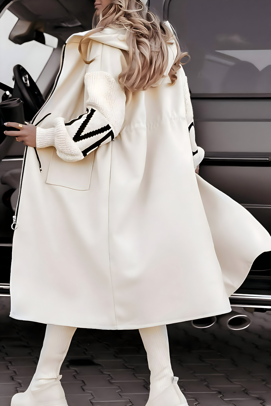 DANIELA – MODERN HOODED LONG COAT
