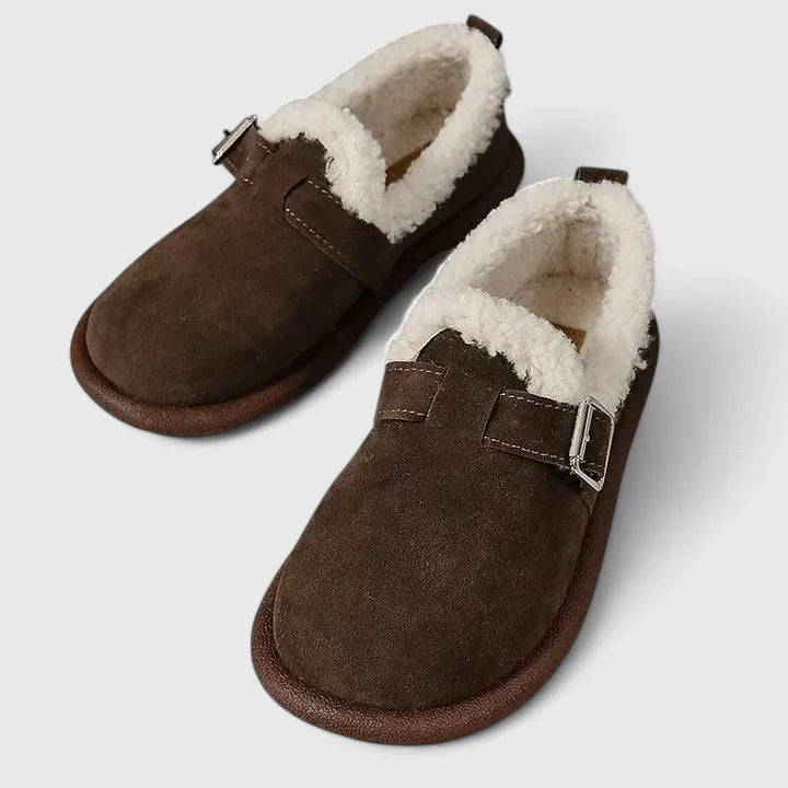 SANDY – BUCKLE TRIM WINTER SLIPPER