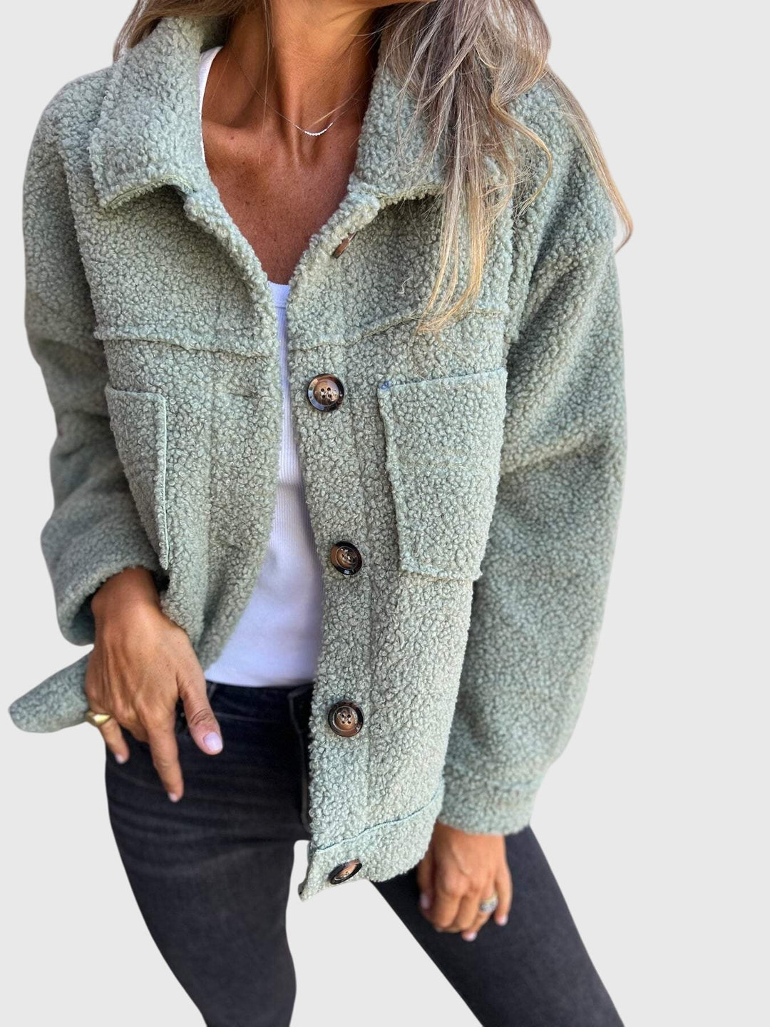 LIA – COZY BUTTON-UP TEDDY JACKET