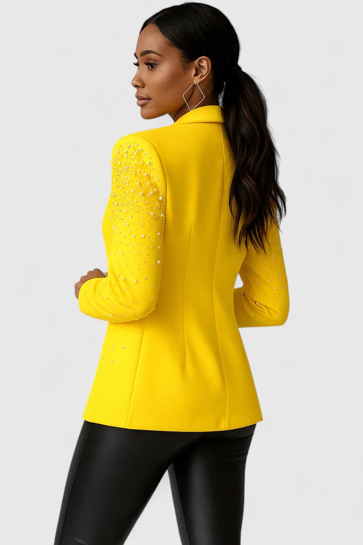 ALEXIS – PEARL-EMBELLISHED BLAZER JACKET