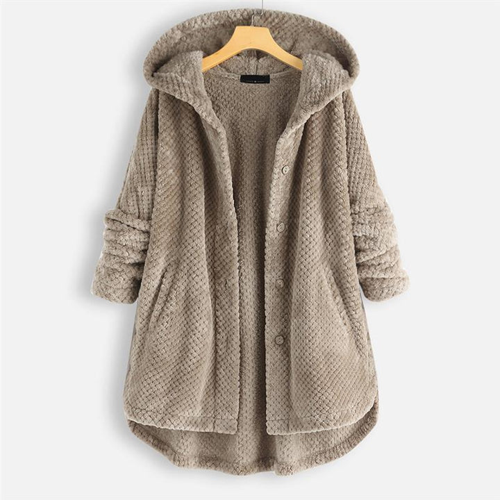 MIRA – COZY HOODED BUTTON JACKET