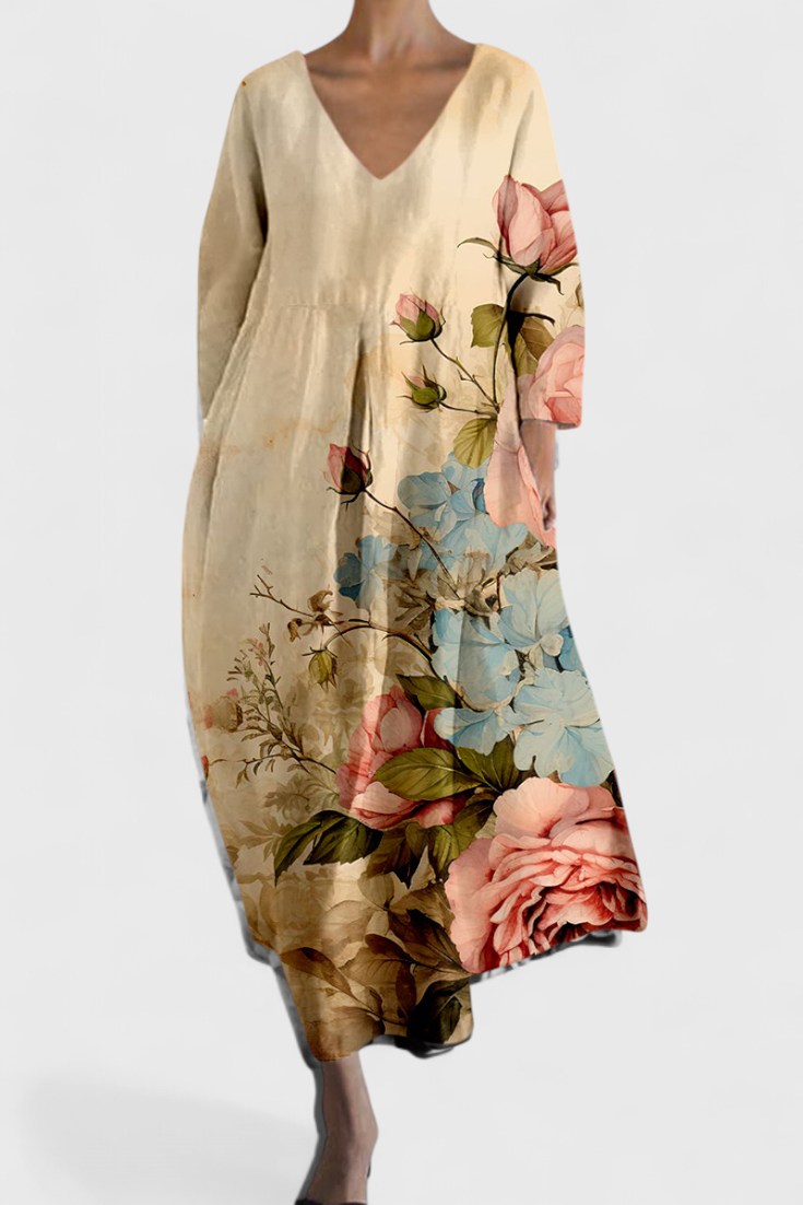 NAOMI – ART BLOOM MIDI DRESS