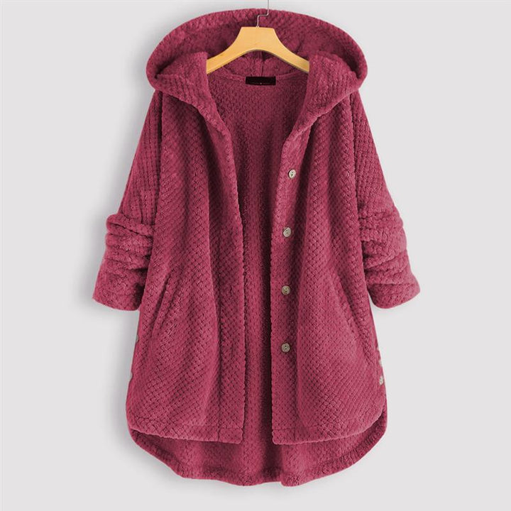 MIRA – COZY HOODED BUTTON JACKET