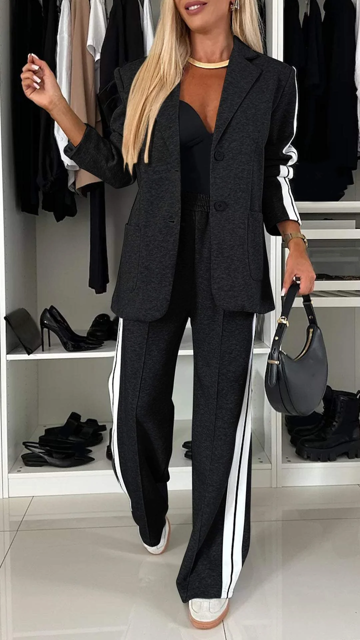 BRIELLE – SPORT LUXE BLAZER & JOGGER SET