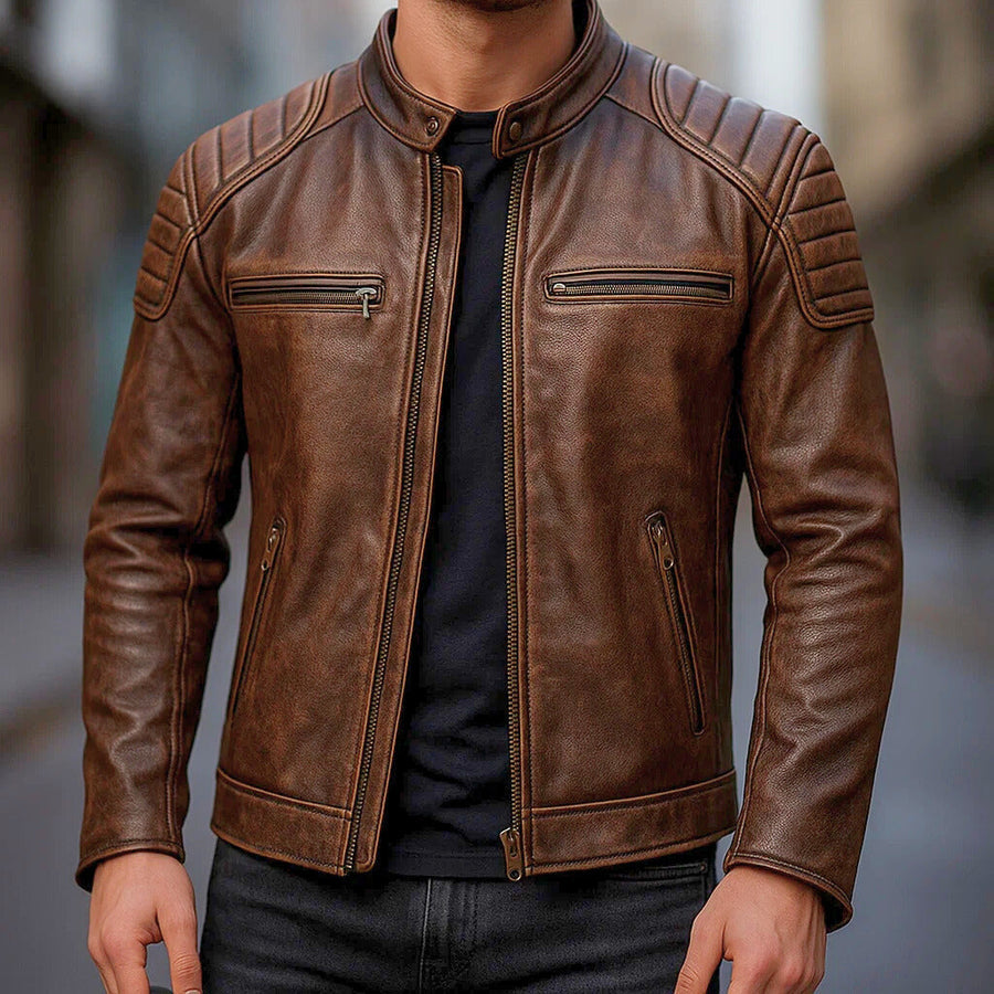 ETHAN – CLASSIC MOTORSTYLE FAUX LEATHER JACKET