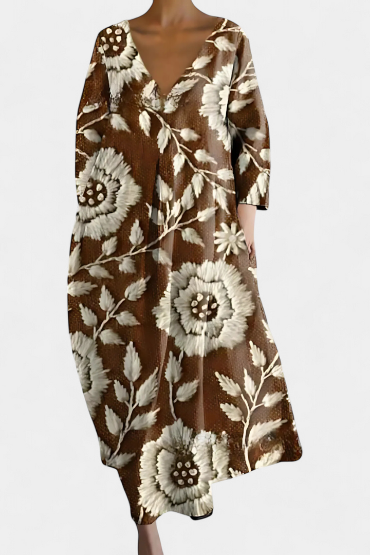 NAOMI – ART BLOOM MIDI DRESS