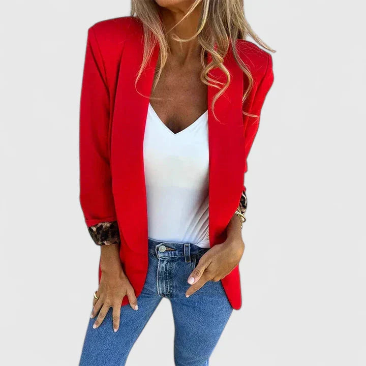 AUTUMN – CLASSIC RED OPEN BLAZER