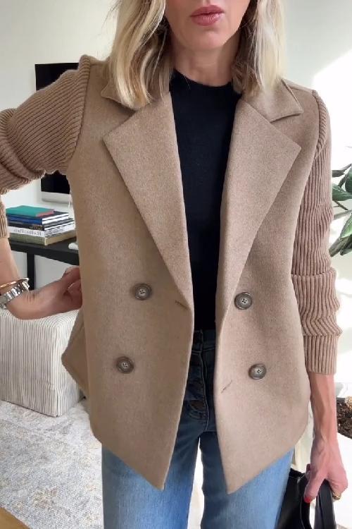 CHLOE – MODERN KNIT-SLEEVE BLAZER