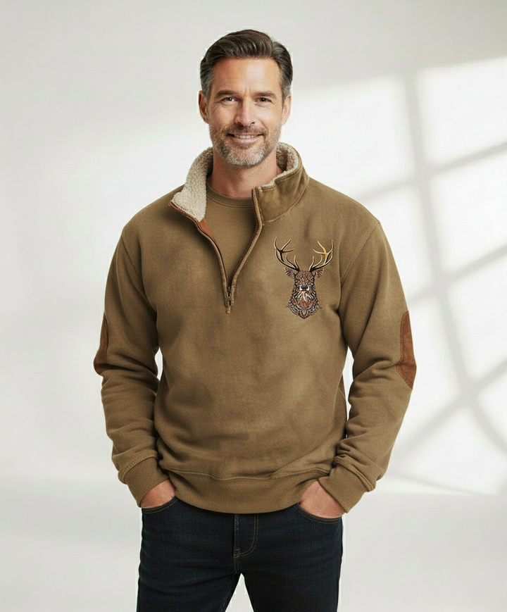 TYLER – SHERPA-LINED HALF-ZIP PULLOVER