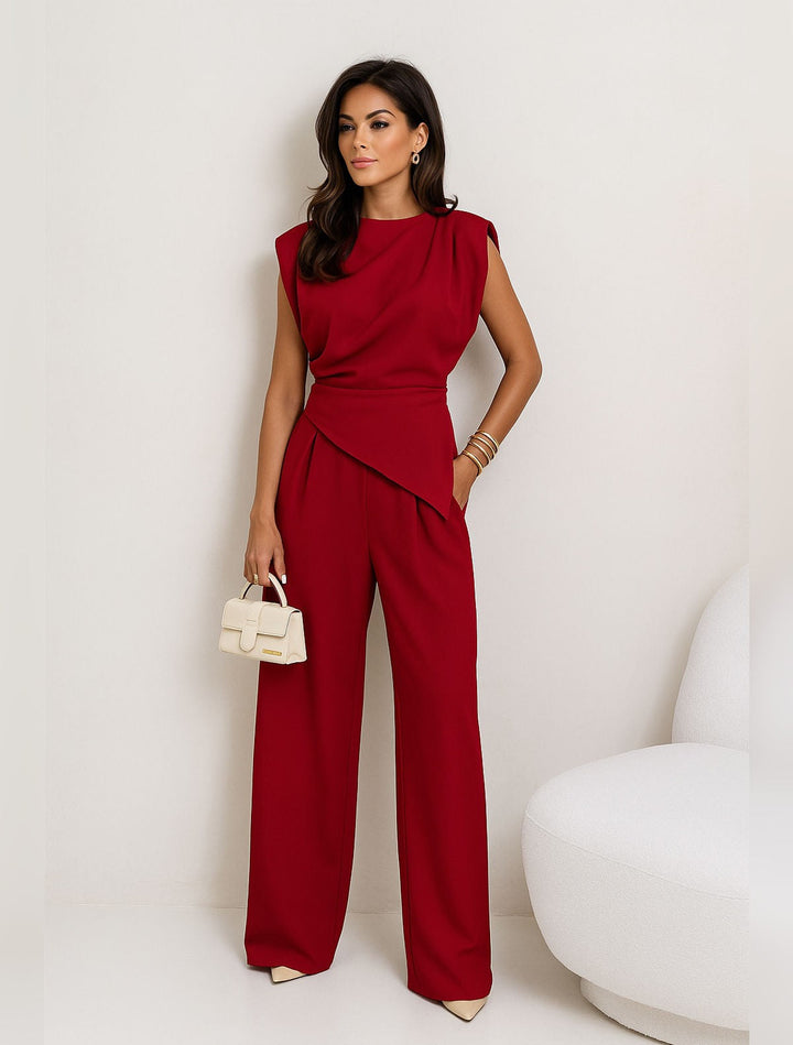 HOLLY – DRAPED WIDE-LEG JUMPSUIT