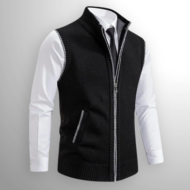 BRANDON – SMART ZIP-UP KNIT VEST